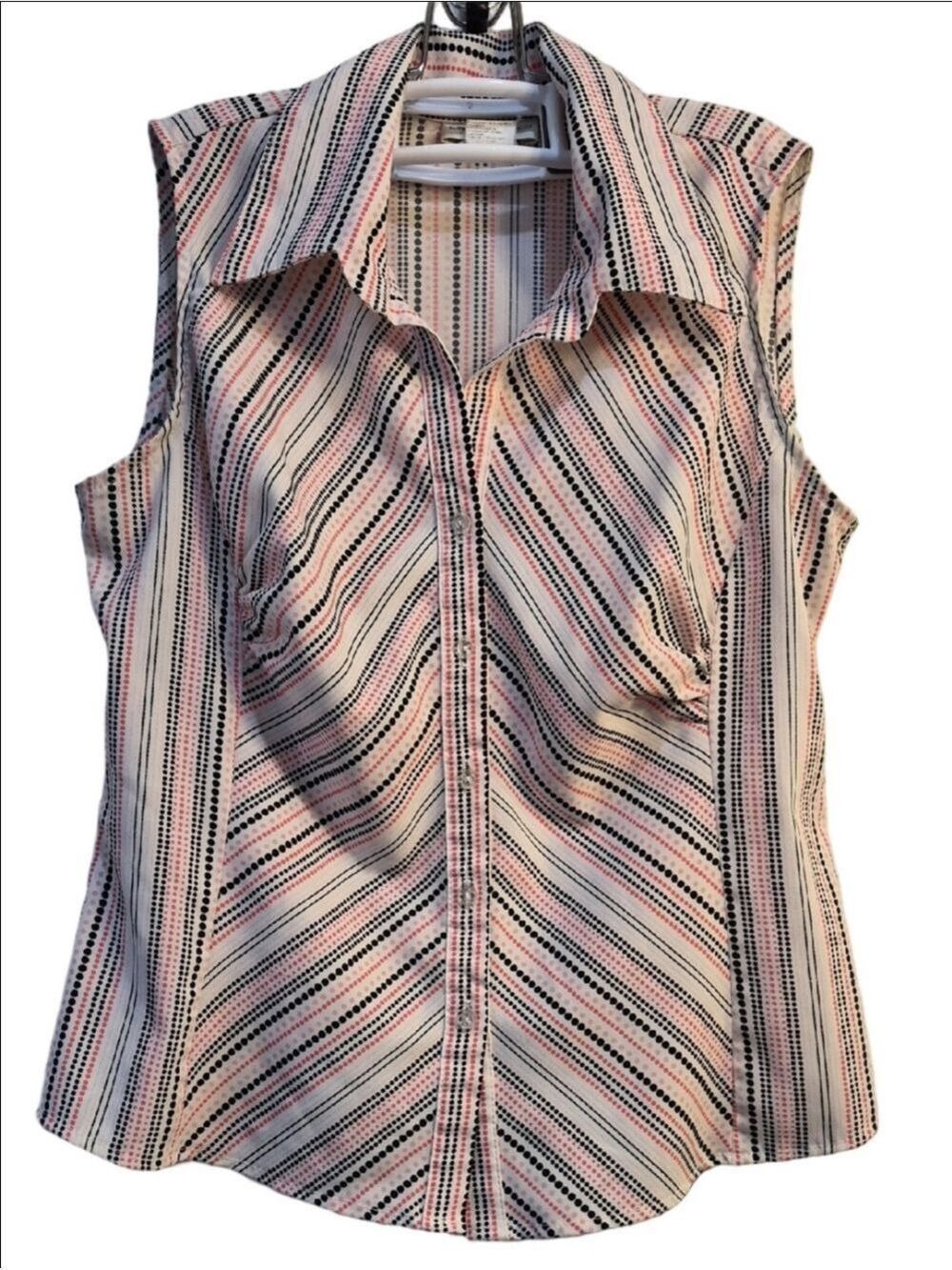Jessica PetiteStriped Knit TopChevron Stripe BlouseButton Up Shirt